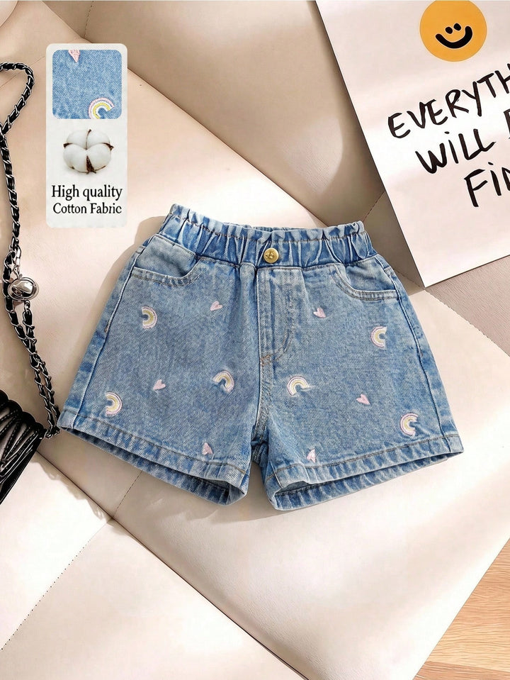 Pantaloni scurți de blugi SHEIN, albastru