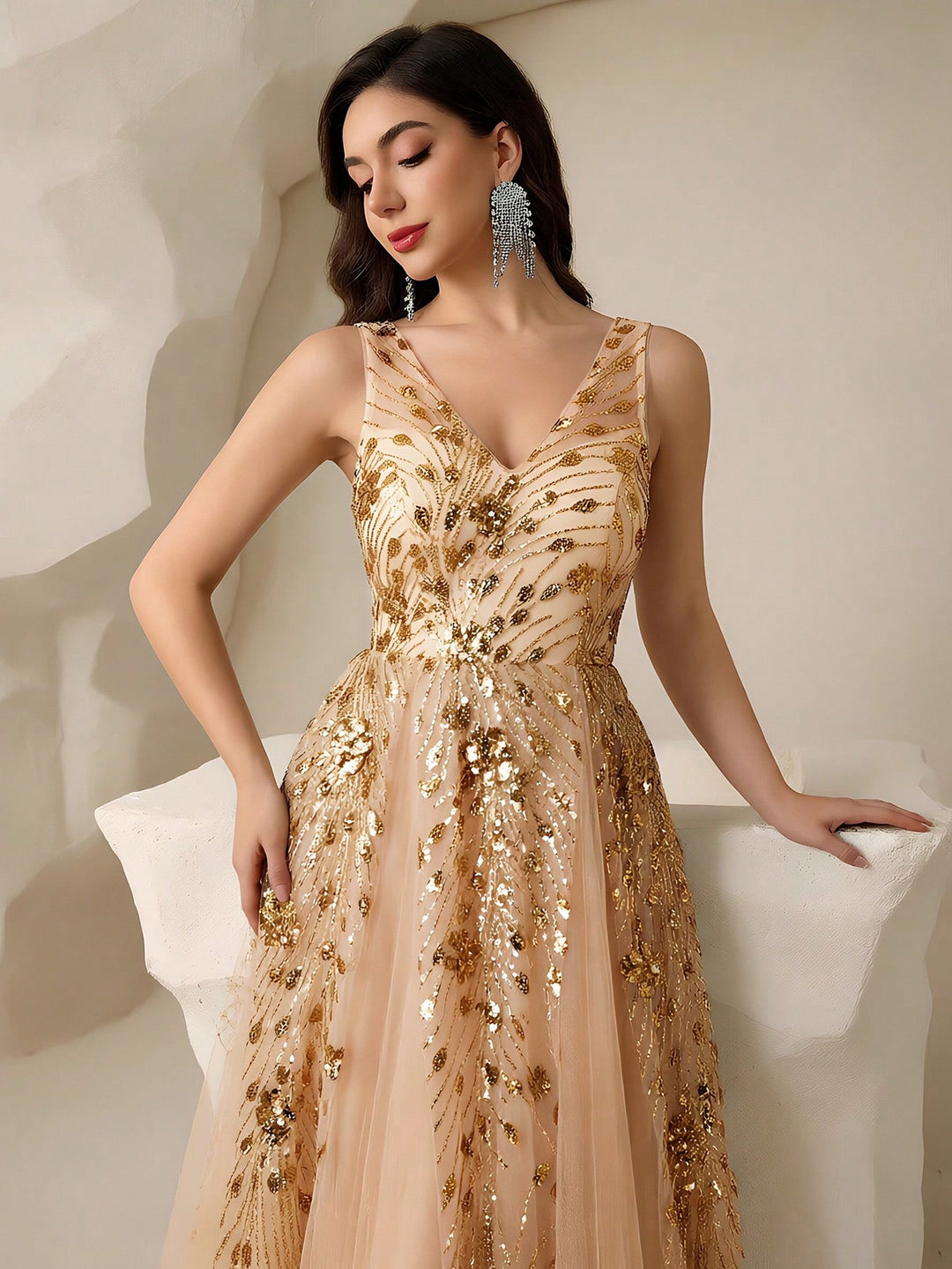 Rochie SHEIN, auriu