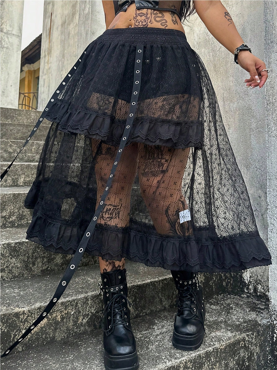Fustă maxi SHEIN, negru