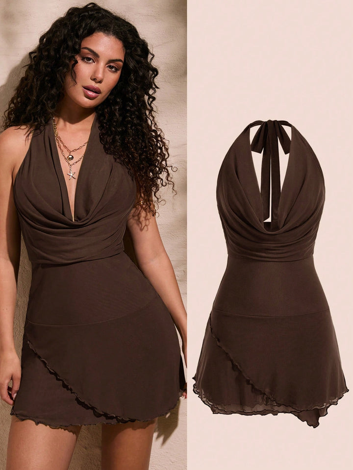 Rochie mini SHEIN, maro