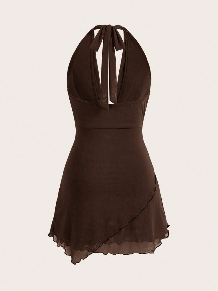 Rochie mini SHEIN, maro