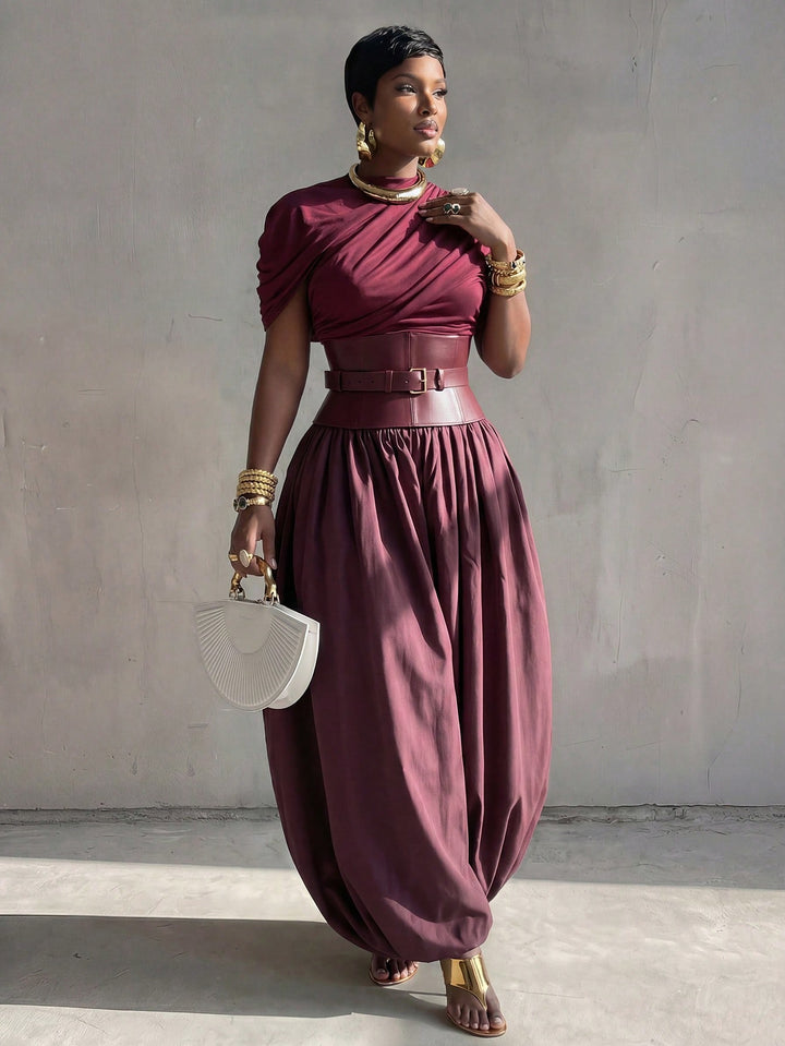 Pantaloni SHEIN, vișiniu