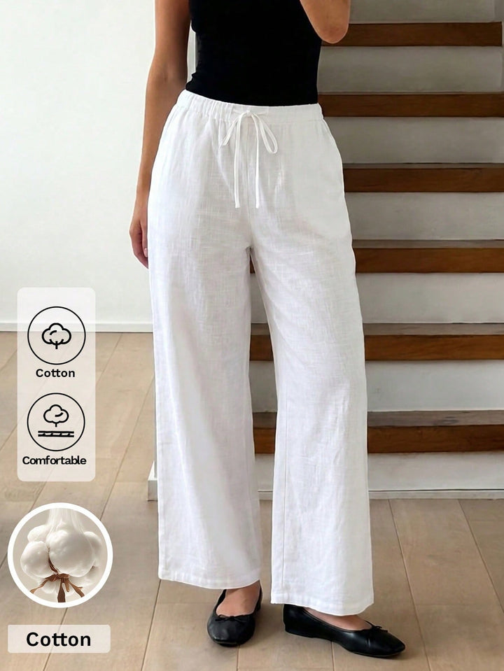 Pantaloni SHEIN, alb