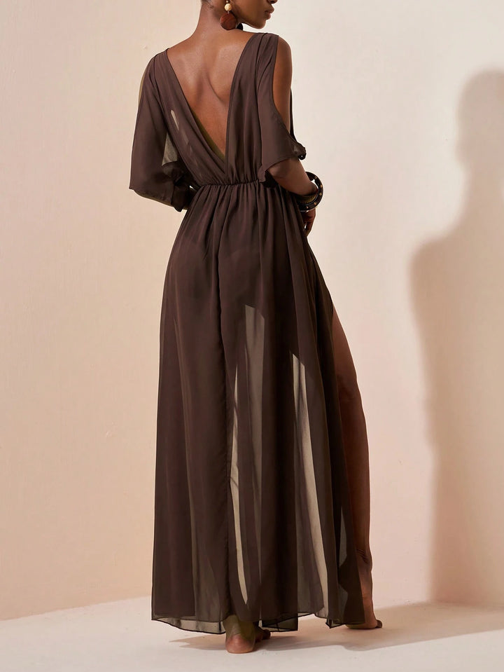 Rochie de plajă SHEIN, maro