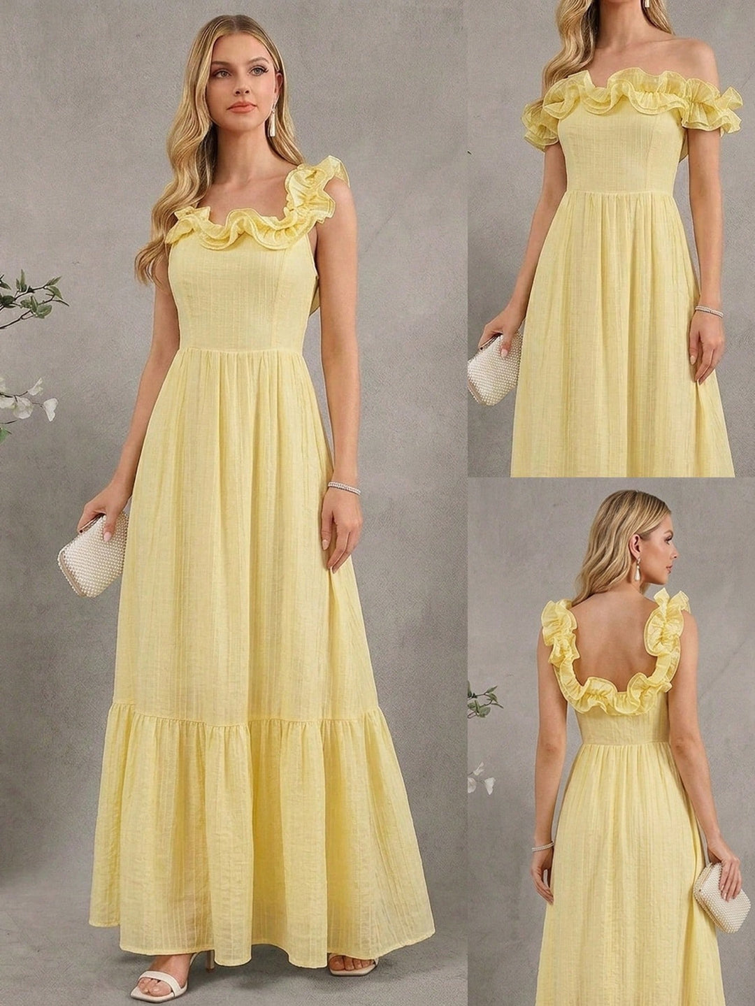Rochie maxi SHEIN, galben