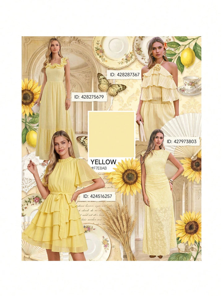 Rochie maxi SHEIN, galben