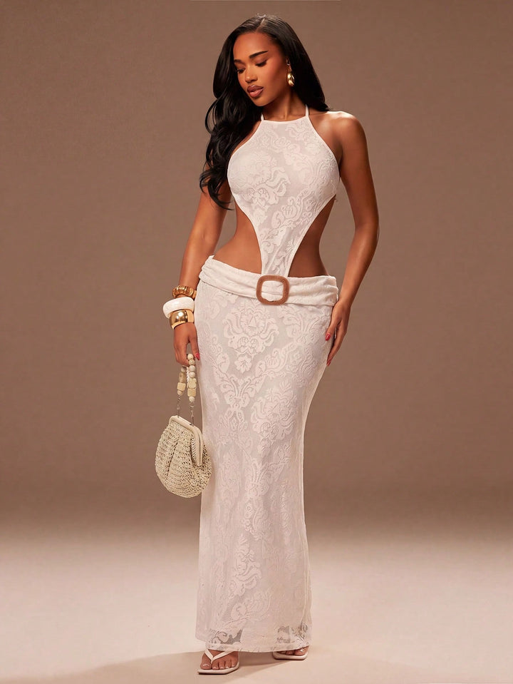 Rochie maxi SHEIN, alb