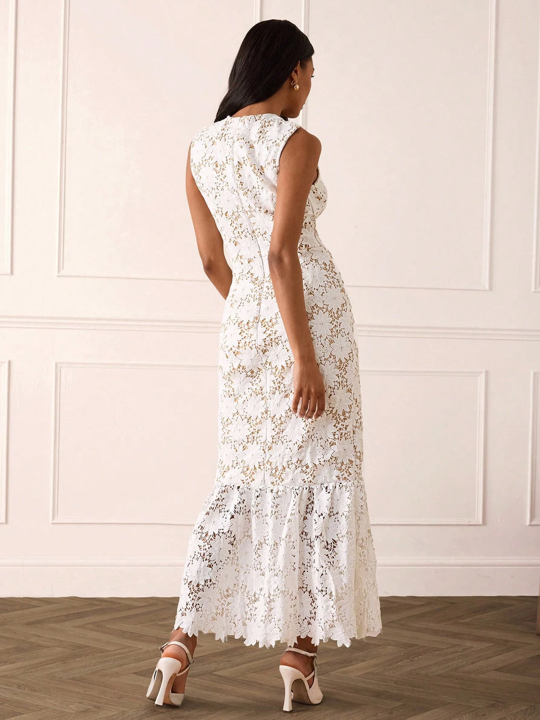 Rochie maxi SHEIN, alb