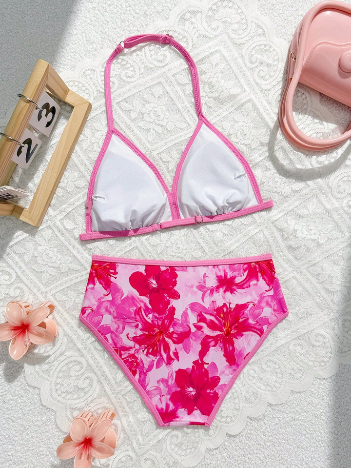 Set bikini SHEIN, roz