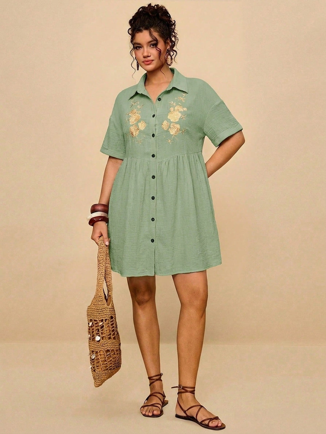Rochie SHEIN, kaki