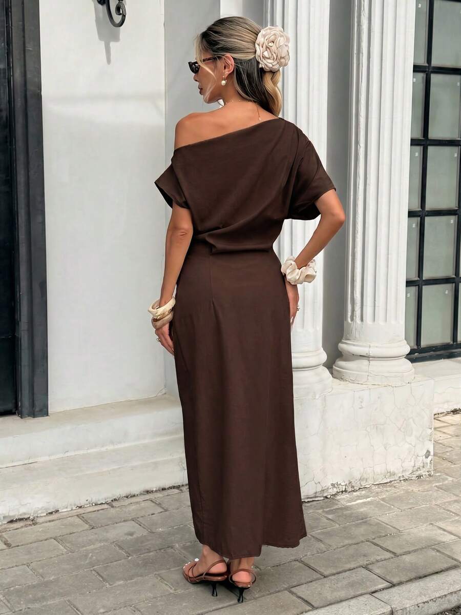 Rochie maxi SHEIN, maro