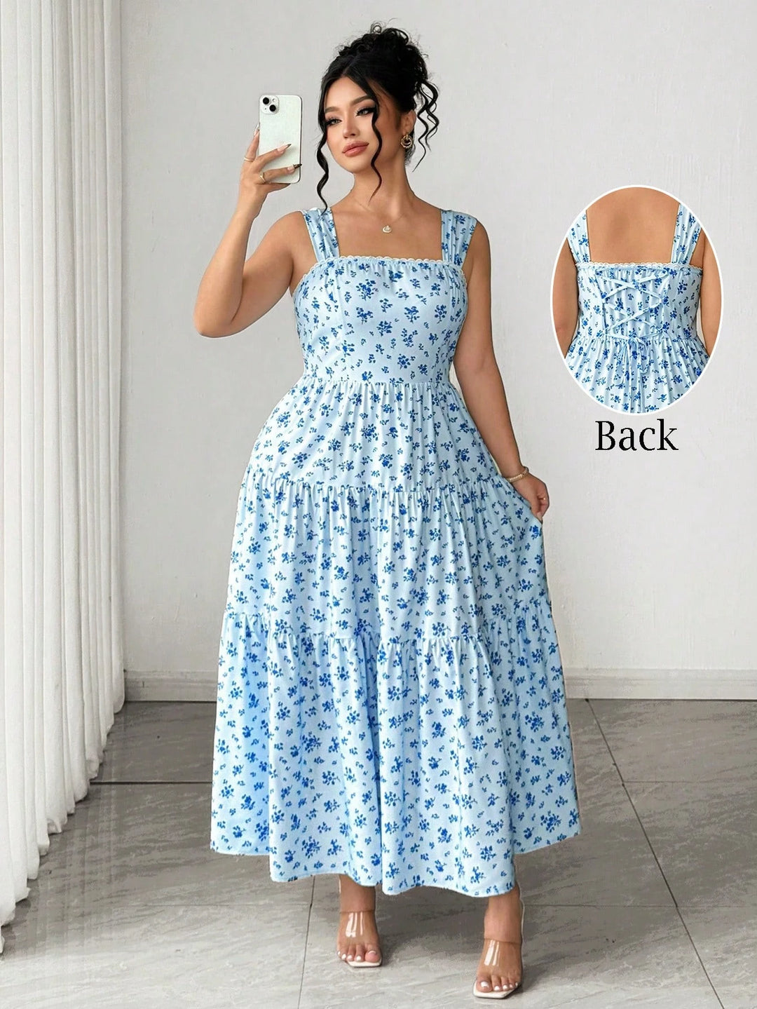 Rochie maxi SHEIN, albastru