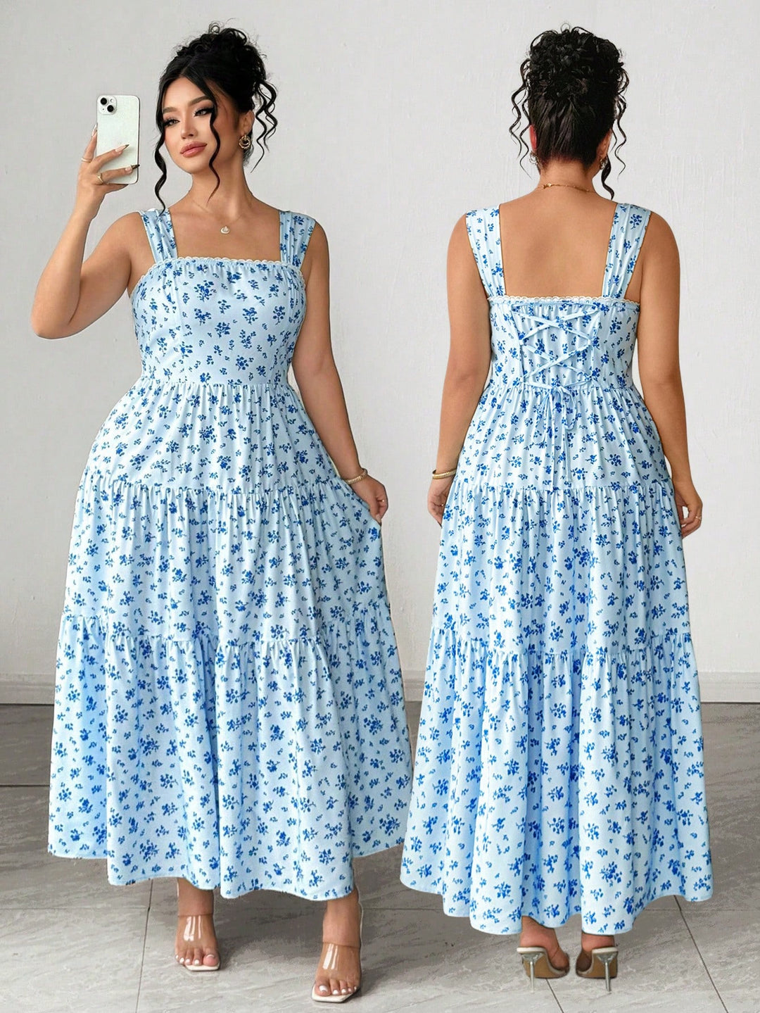 Rochie maxi SHEIN, albastru