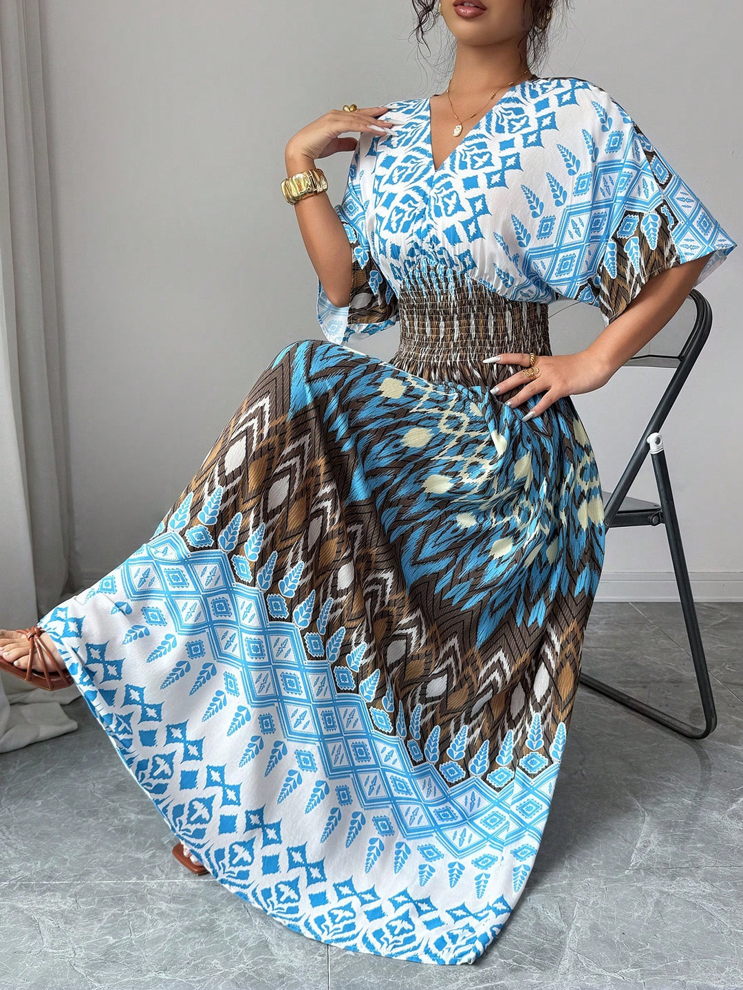 Rochie maxi SHEIN, mix culori