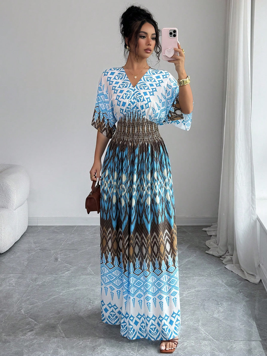 Rochie maxi SHEIN, mix culori