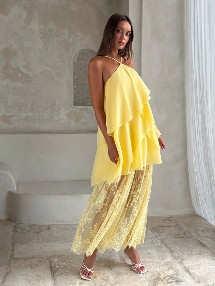 Rochie maxi SHEIN, galben