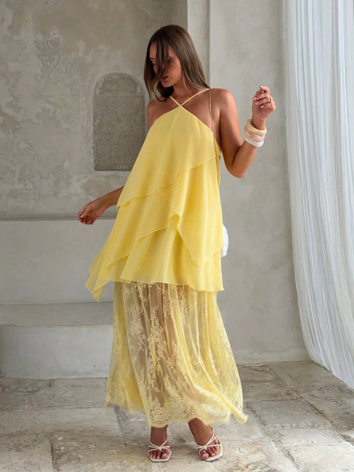 Rochie maxi SHEIN, galben