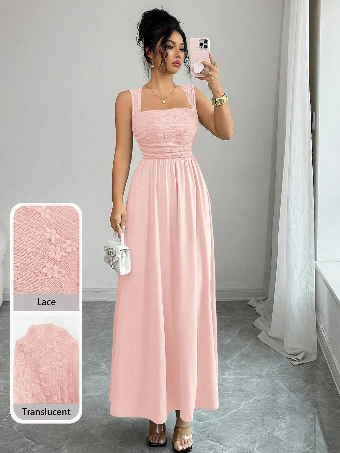 Rochie maxi SHEIN, roz
