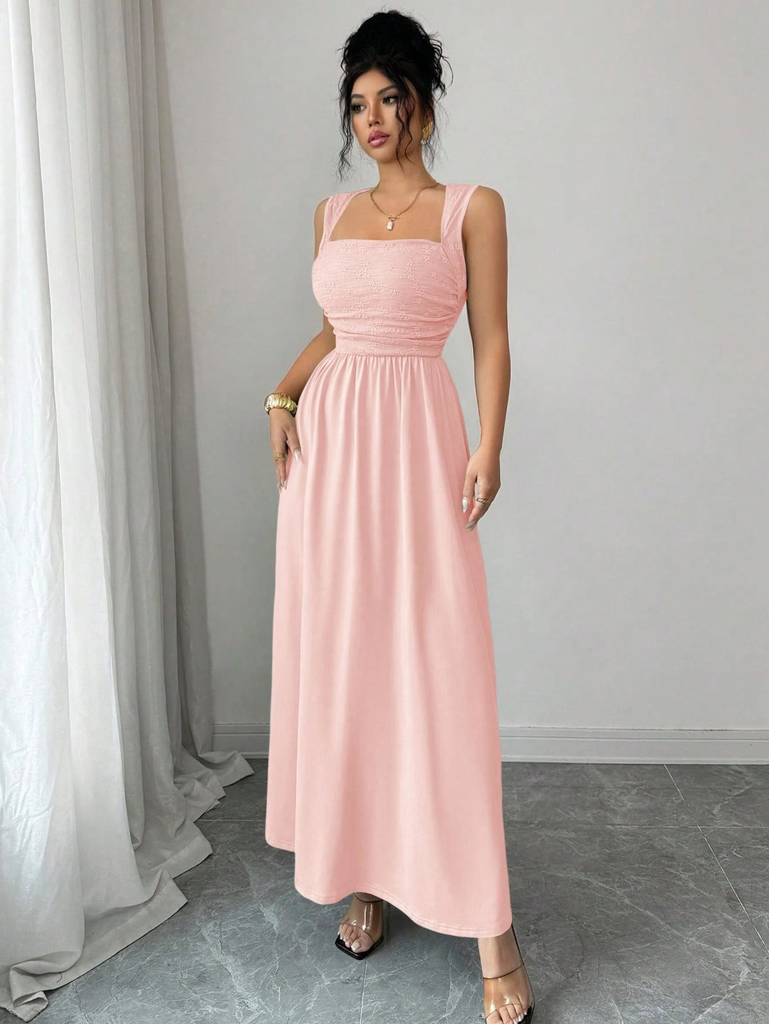 Rochie maxi SHEIN, roz
