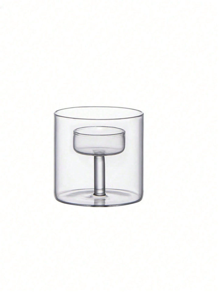 Set suport lumânare SHEIN, transparent
