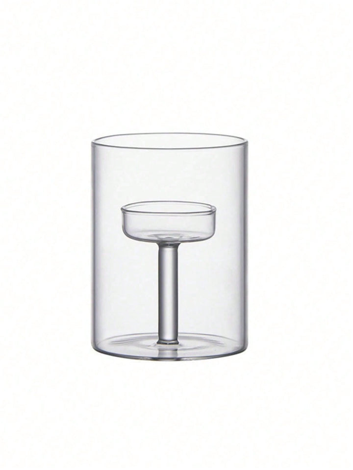 Set suport lumânare SHEIN, transparent