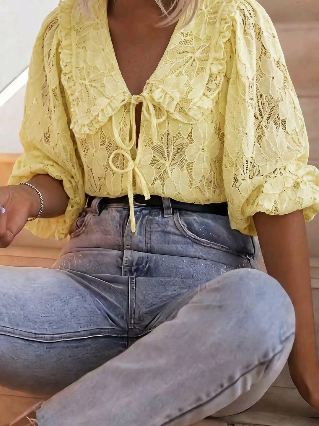 Top SHEIN, galben