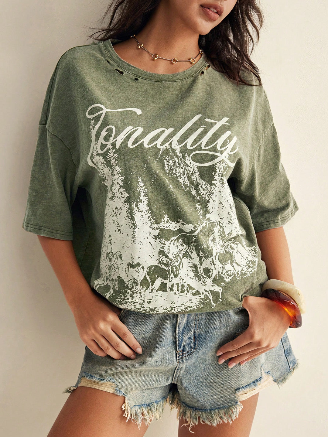 Tricou SHEIN, verde