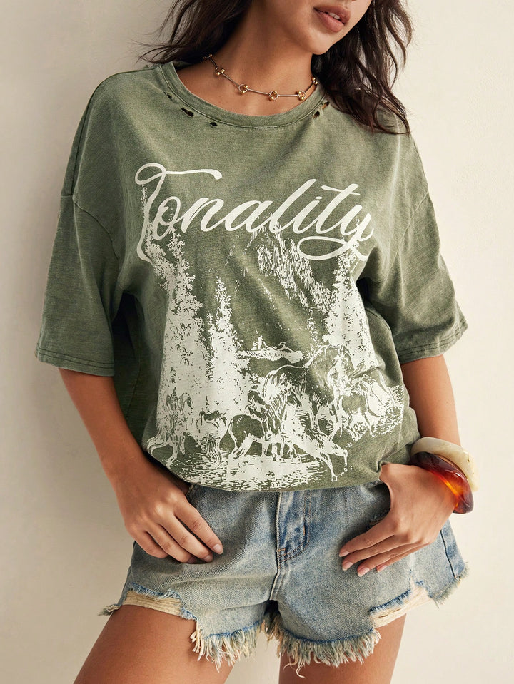 Tricou SHEIN, verde