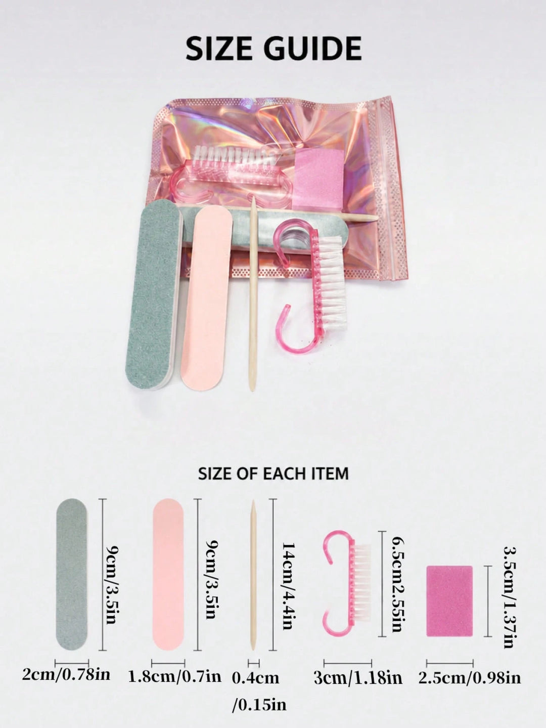 Set mini de manichiură SHEIN, mix culori