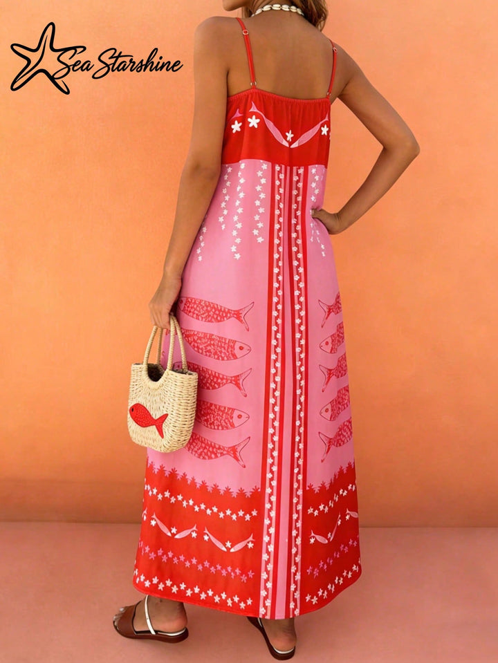 Rochie maxi SHEIN, roz