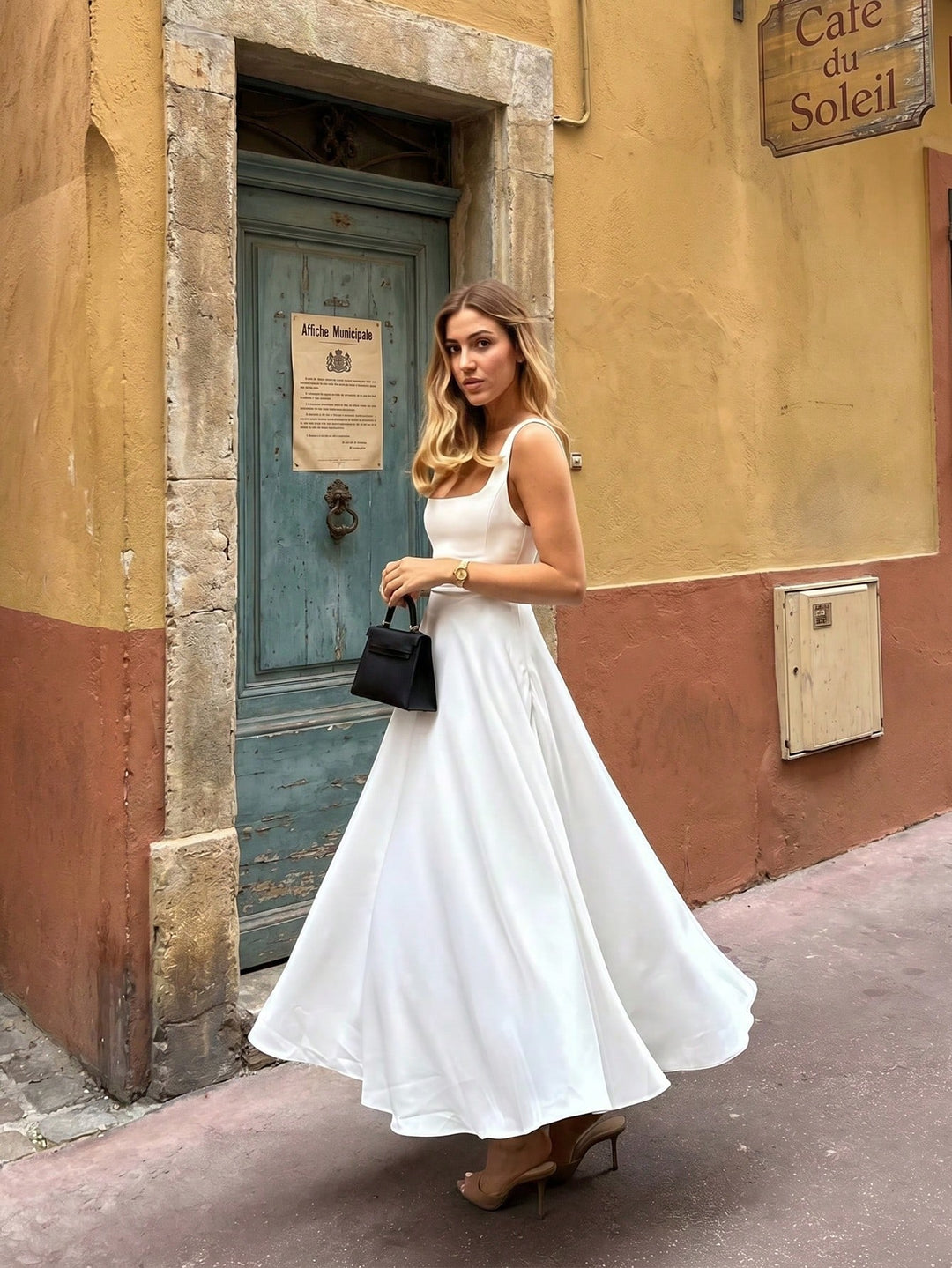 Rochie maxi SHEIN, alb