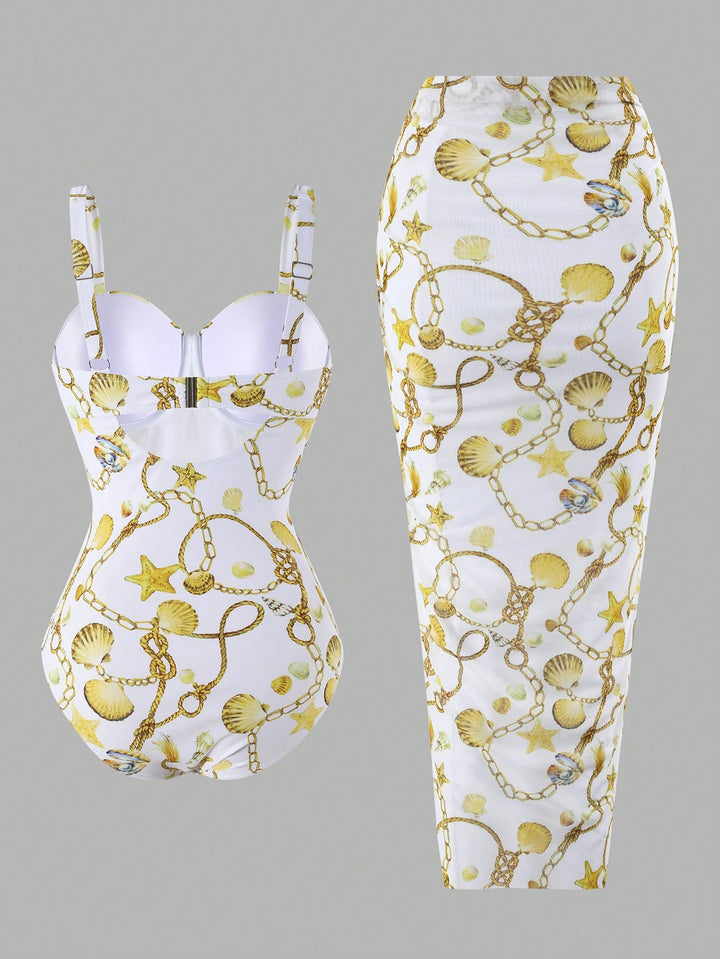 Costum de baie SHEIN, mix culori