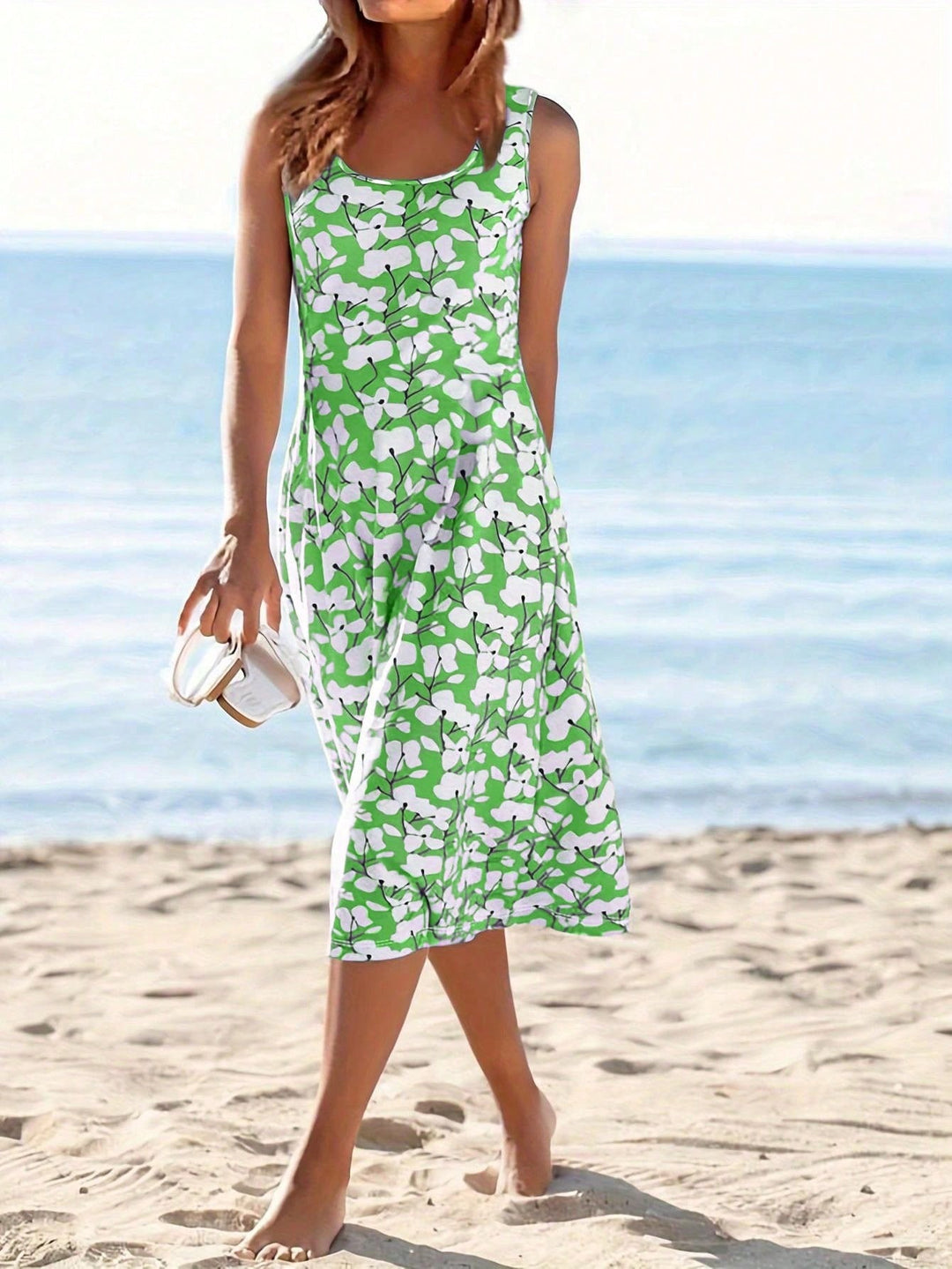 Rochie midi SHEIN, verde