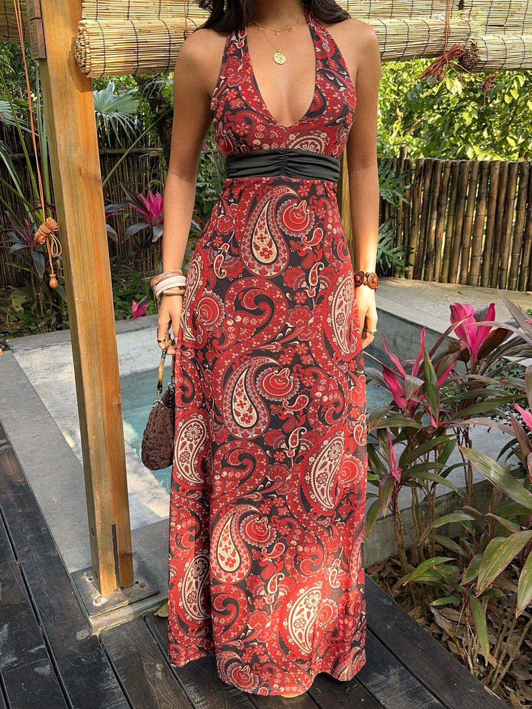 Rochie maxi SHEIN, mix culori