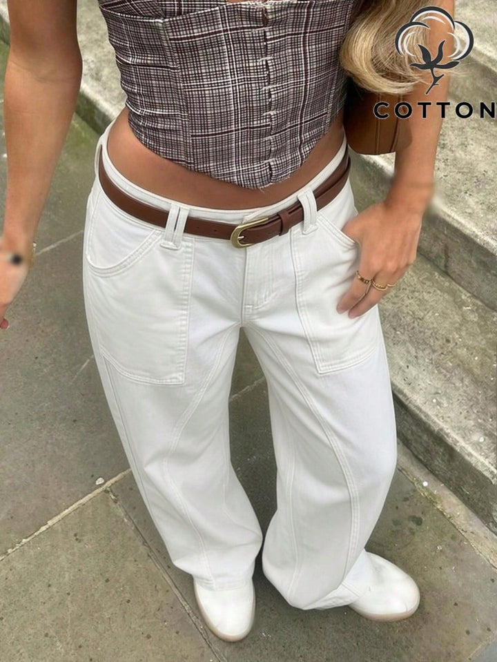 Jeans SHEIN, alb