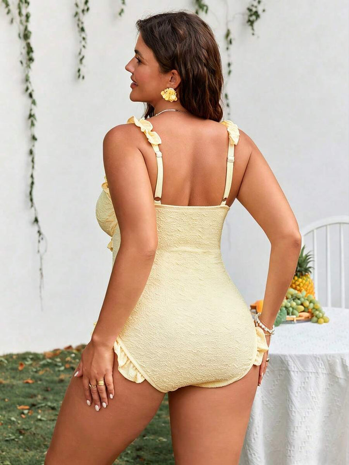 Costum de baie întreg SHEIN, galben
