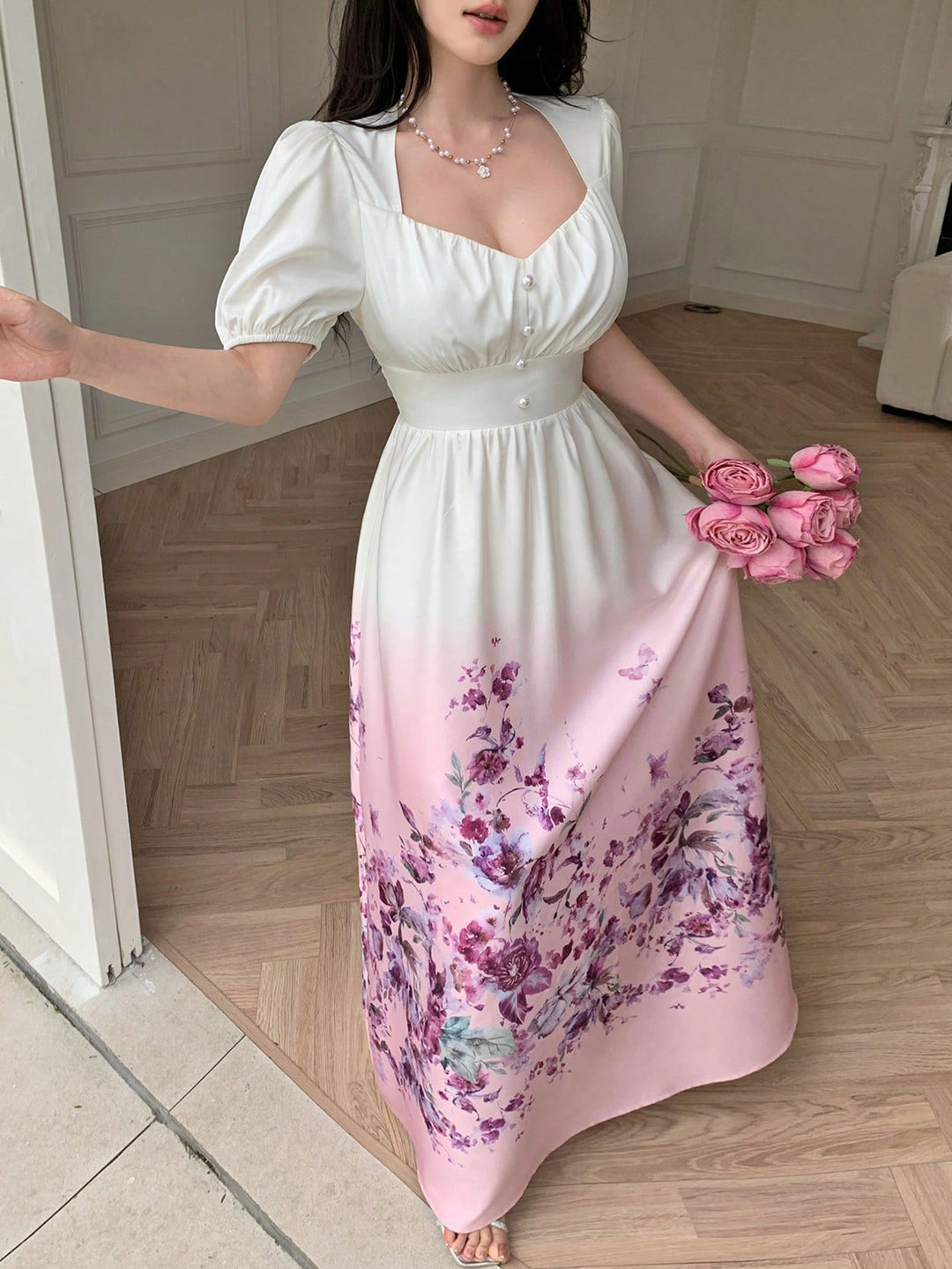 Rochie maxi SHEIN, mix culori
