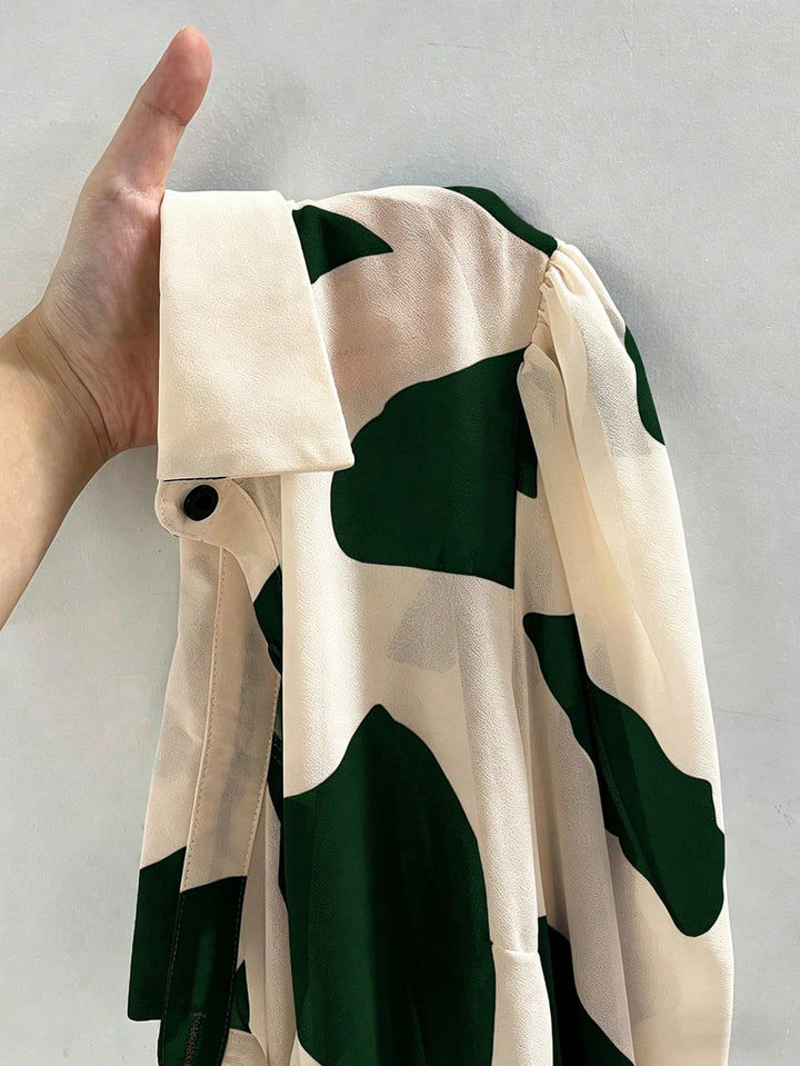 Cămașă casual SHEIN, verde