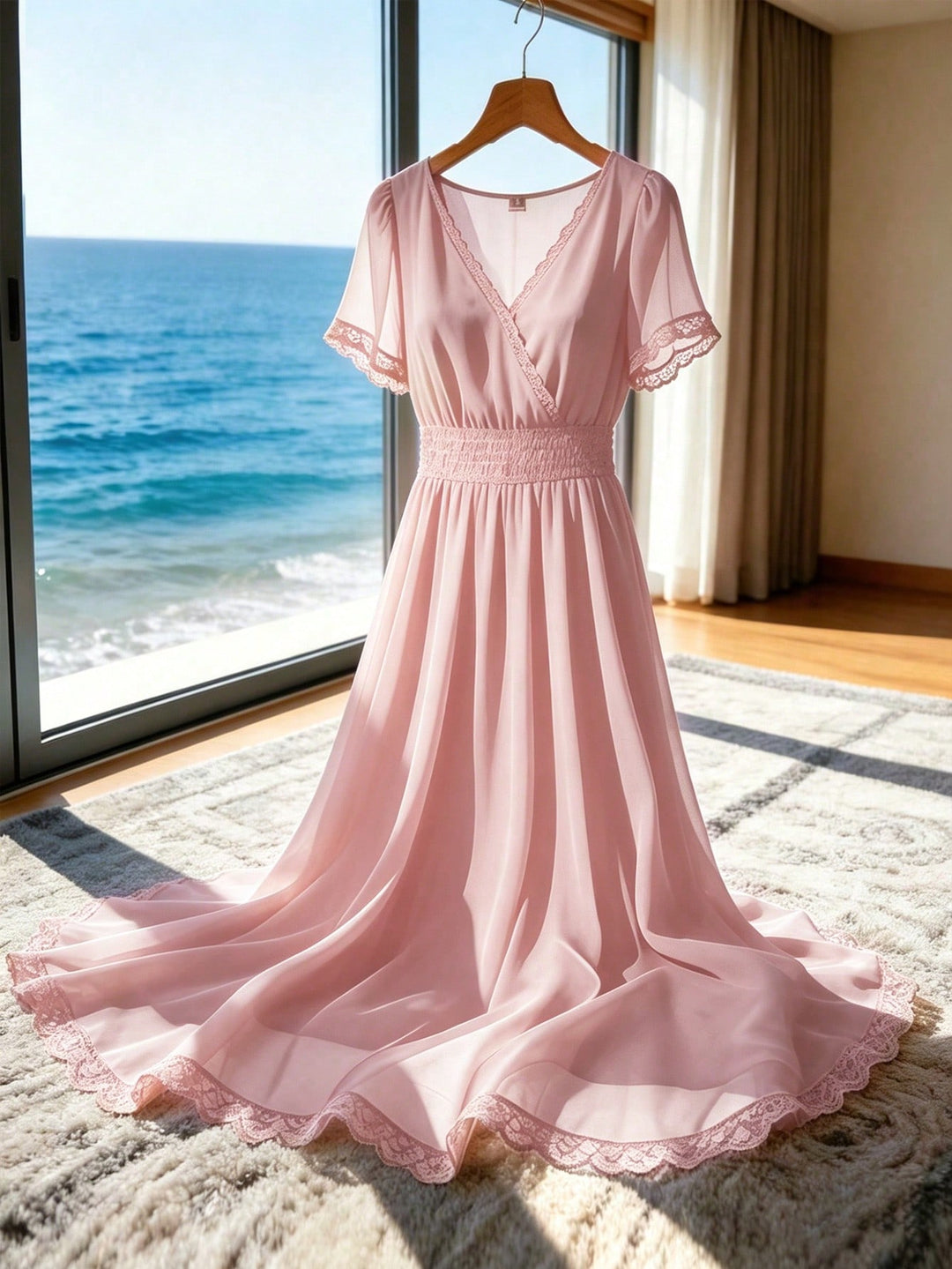 Rochie midi SHEIN, roz
