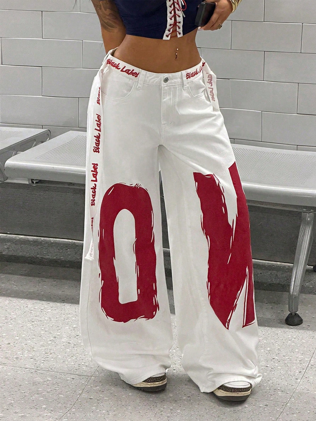 Jeans SHEIN, alb