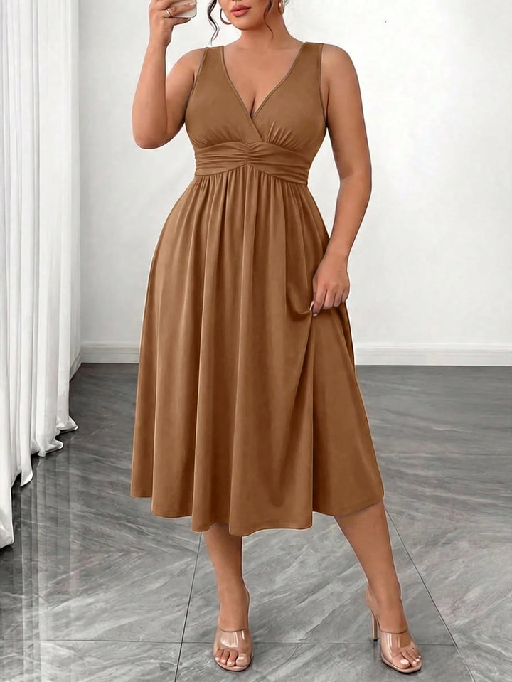 Rochie midi SHEIN, maro