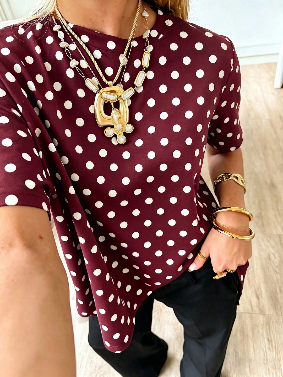 Tricou SHEIN, vișiniu