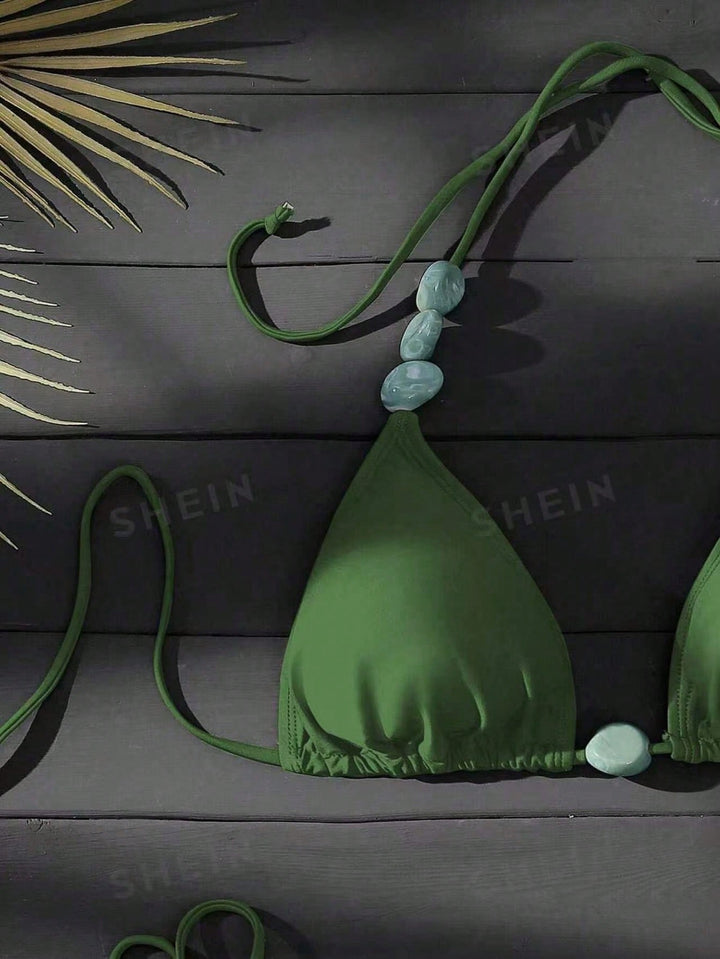 Set bikini SHEIN, kaki