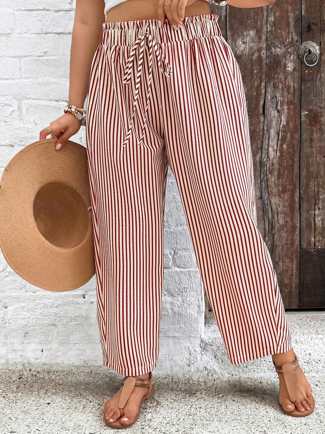 Pantaloni SHEIN, vișiniu