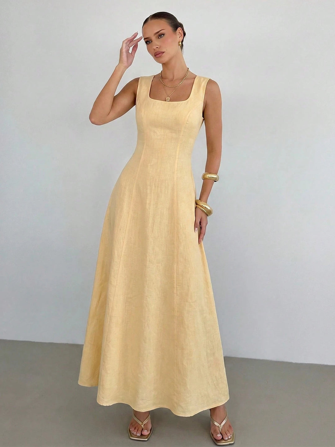 Rochie maxi SHEIN, galben