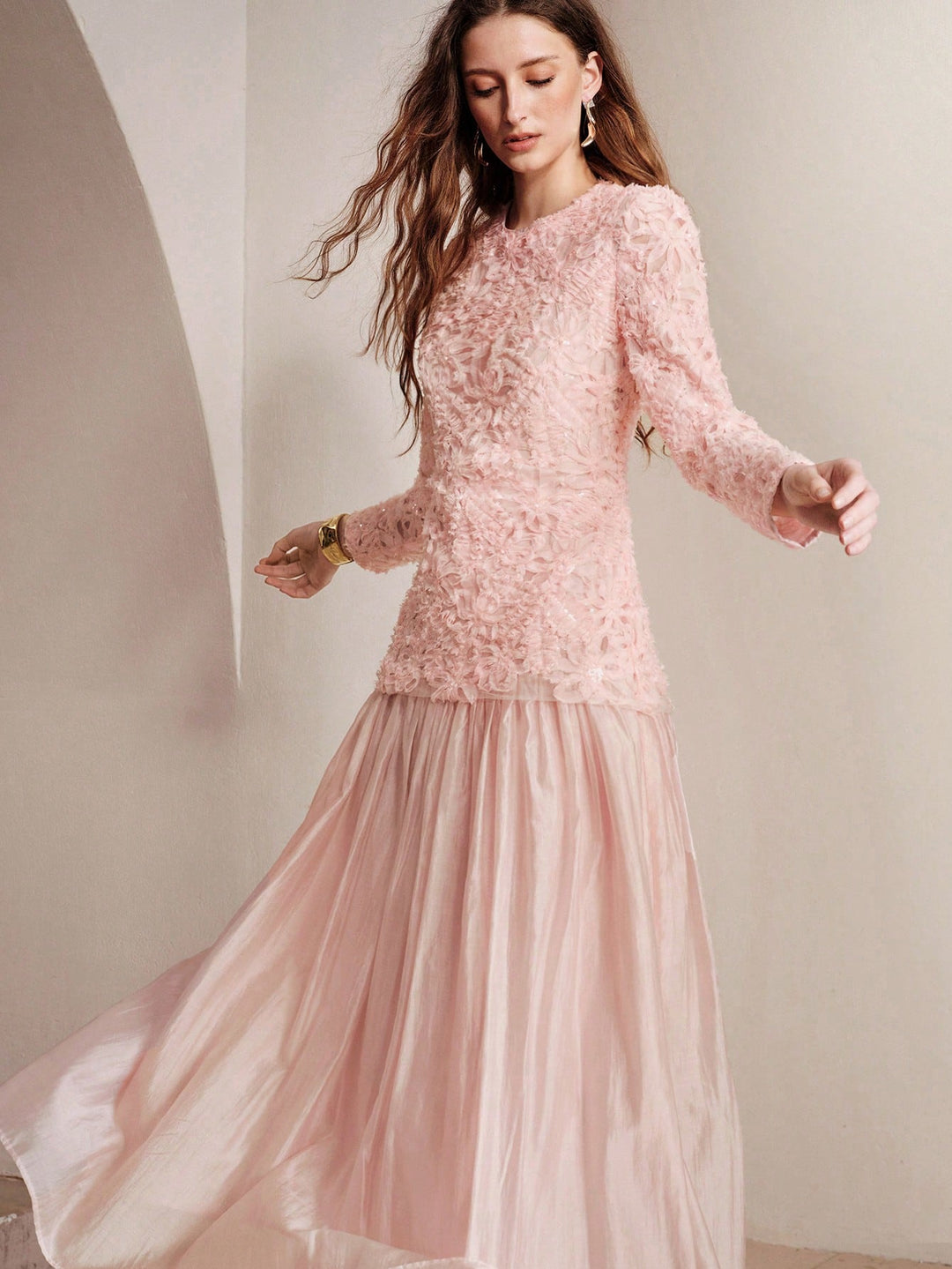 Rochie maxi SHEIN, roz