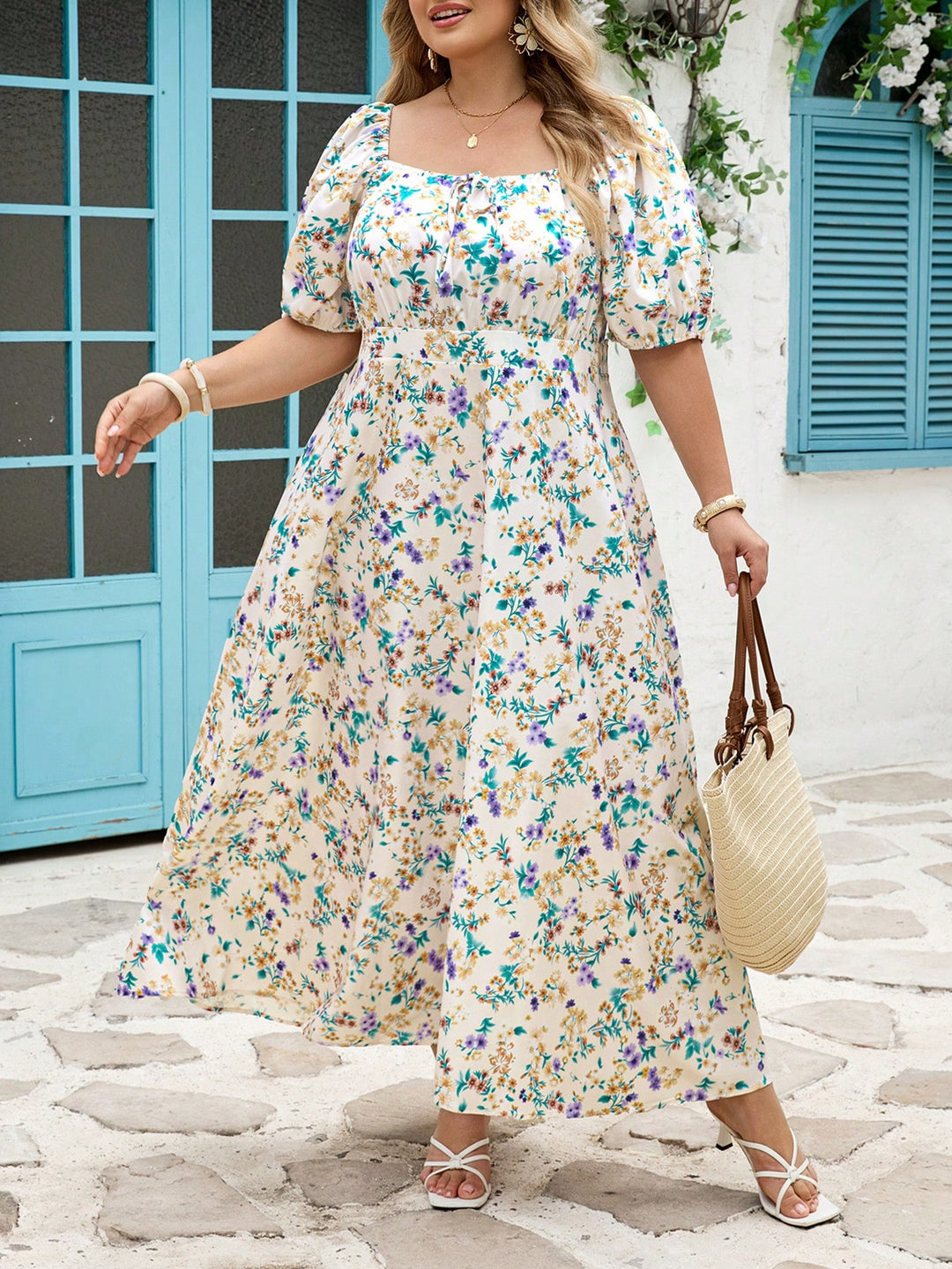 Rochie maxi SHEIN, mix culori