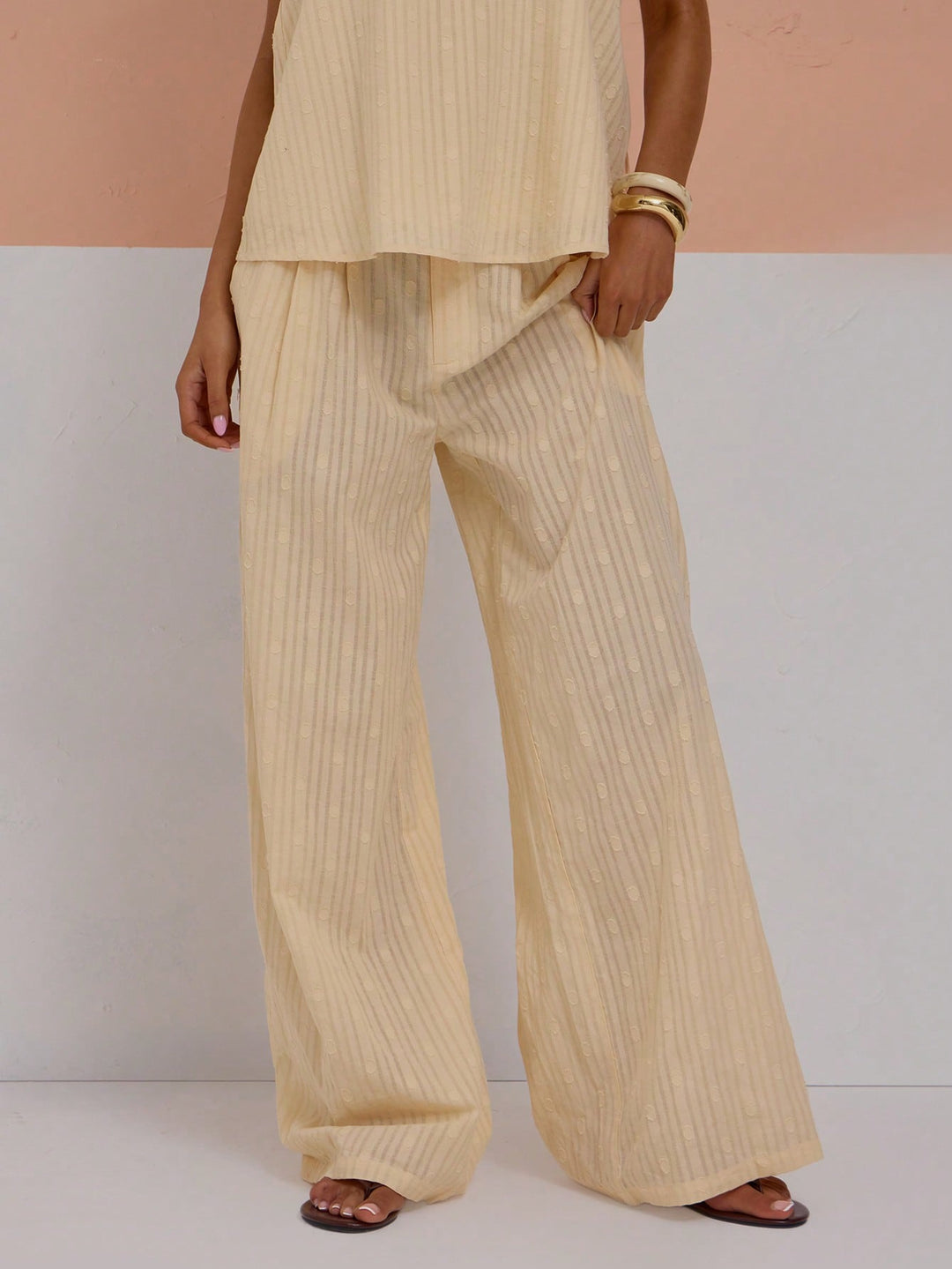 Pantaloni SHEIN, galben