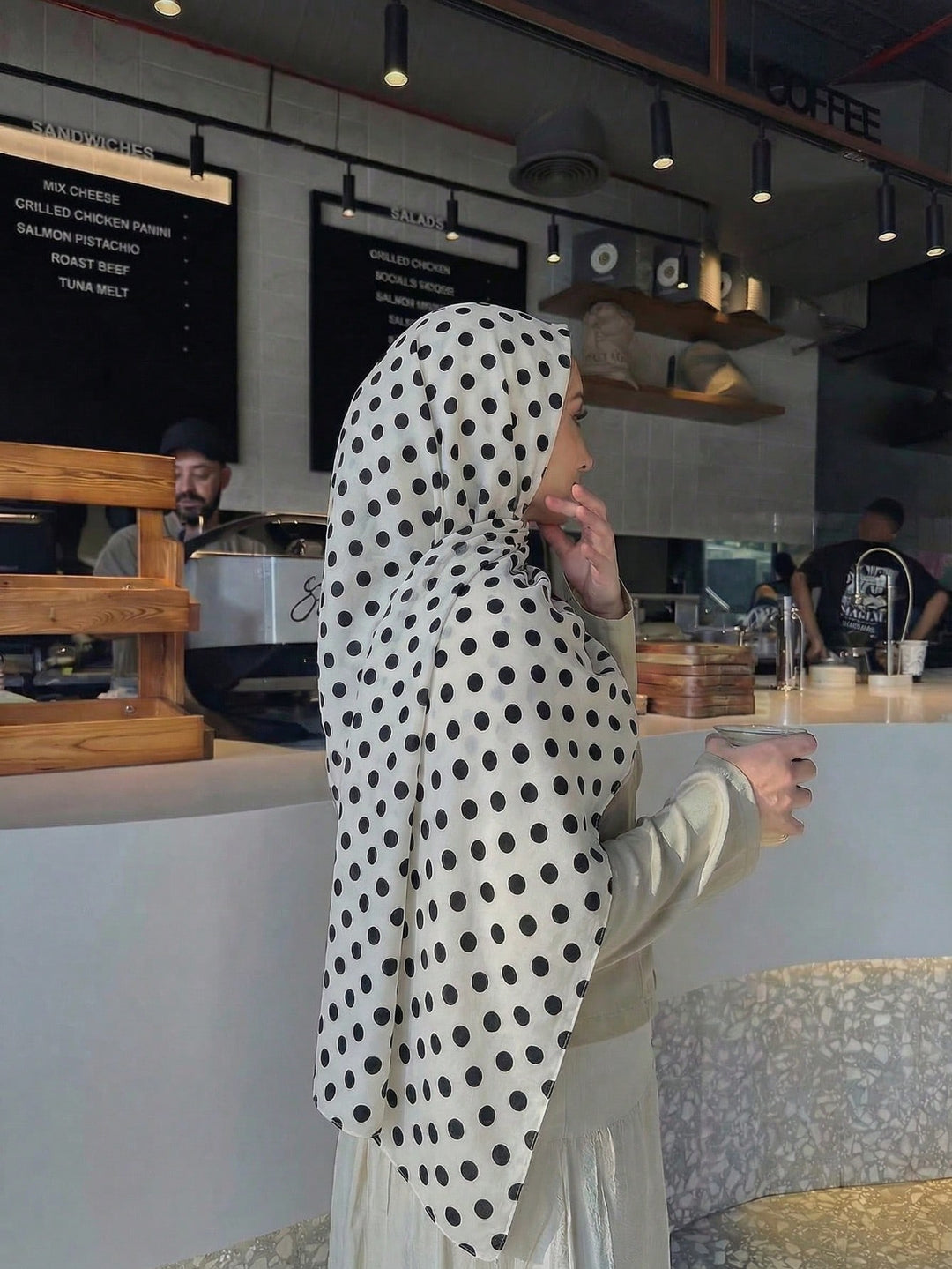 Hijab SHEIN, alb