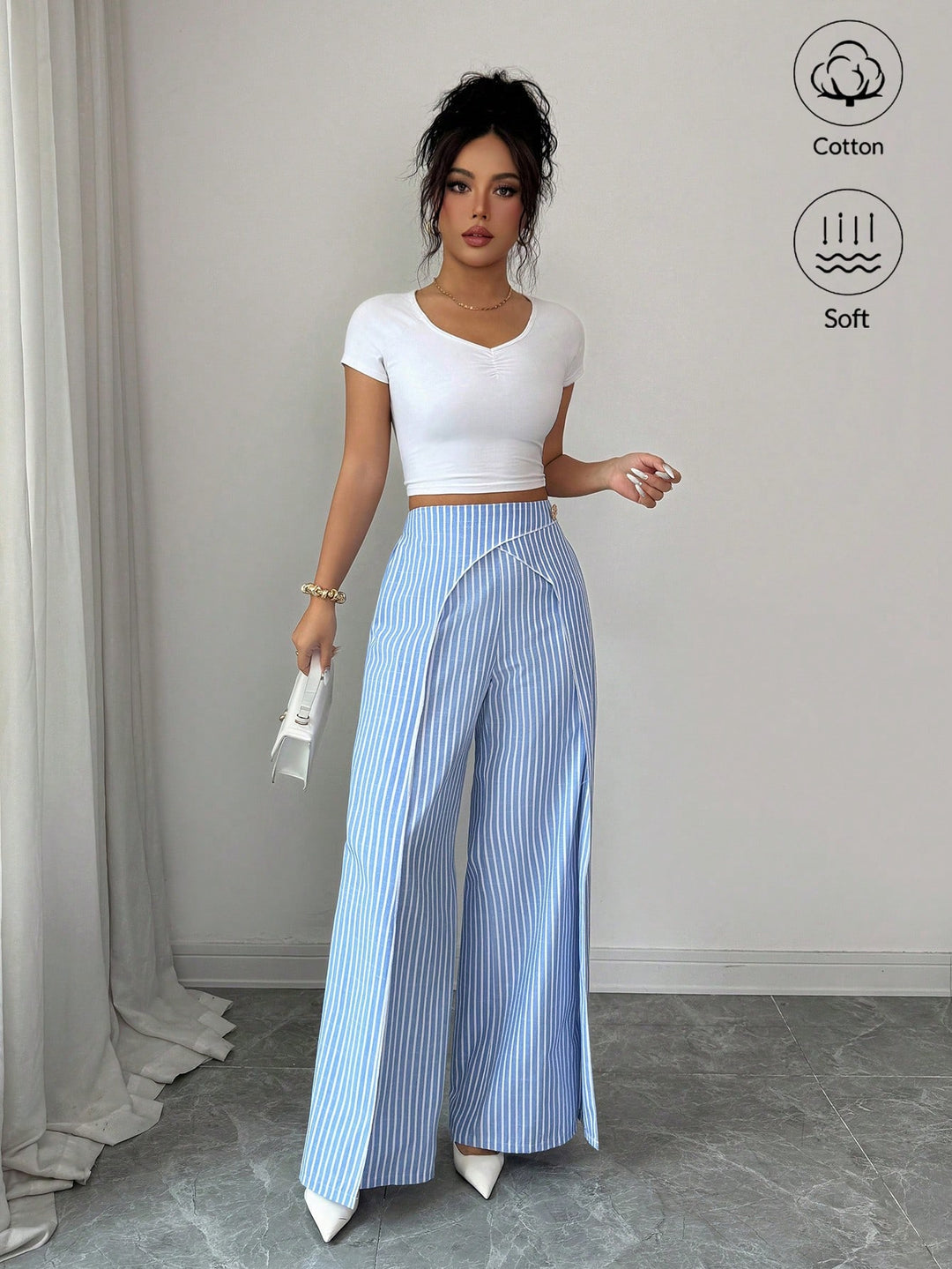Pantaloni SHEIN, albastru